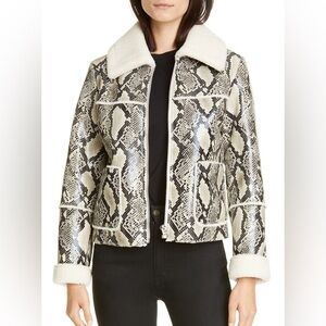 Stand Studio Black and White Teddy Jacket